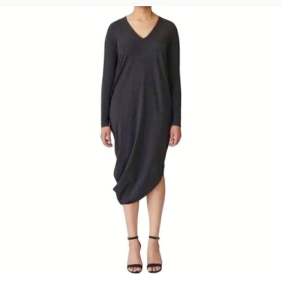 New Universal Standard Iconic Long Sleeve V-Neck Geneva Dress Size Small 14-16 - Picture 1 of 7